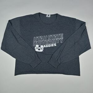 Utah State Aggies Long Sleeve Shirt Cut-Off Cropped NCAA Women's Size Large